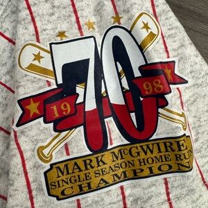 Vintage 90s Majestic St Louis Cardinals Mark Mcgwire #25 MLB Pinstripe Jersey M